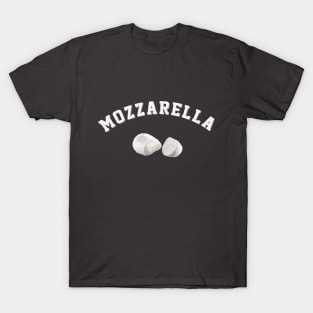 Mozzarella Cheese Funny Foody Team Logo T-Shirt